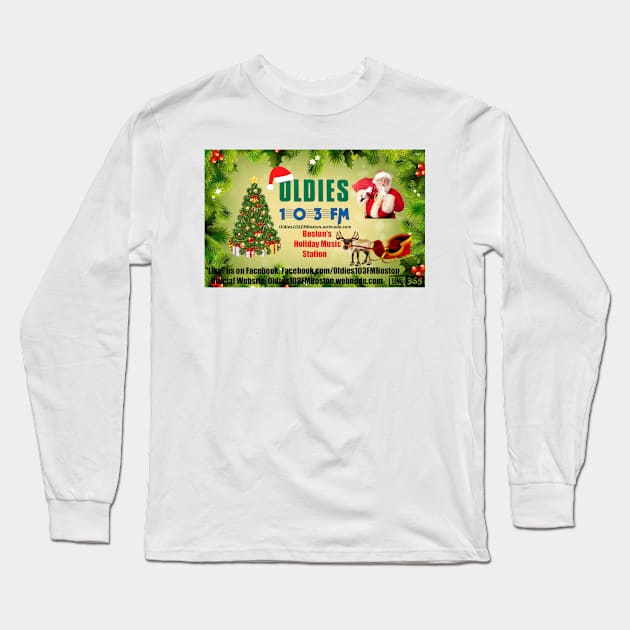 Boston's Holiday Music Station Oldies 103 Long Sleeve T-Shirt by Oldies 103 FM Boston